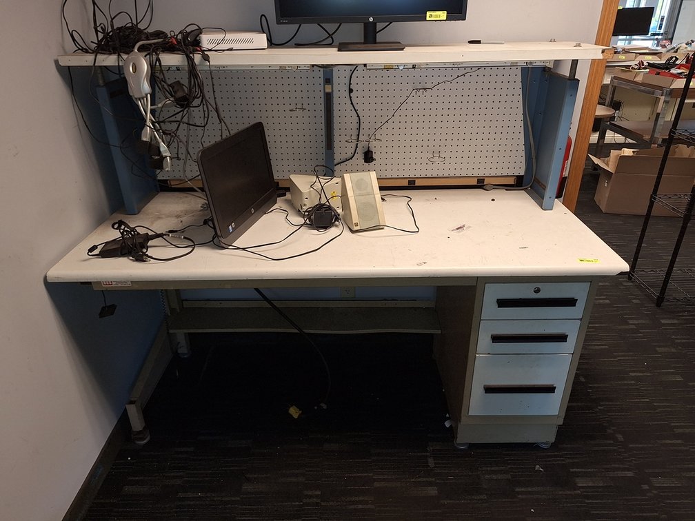 Wood/Metal Desk, 72"x30"x58"
