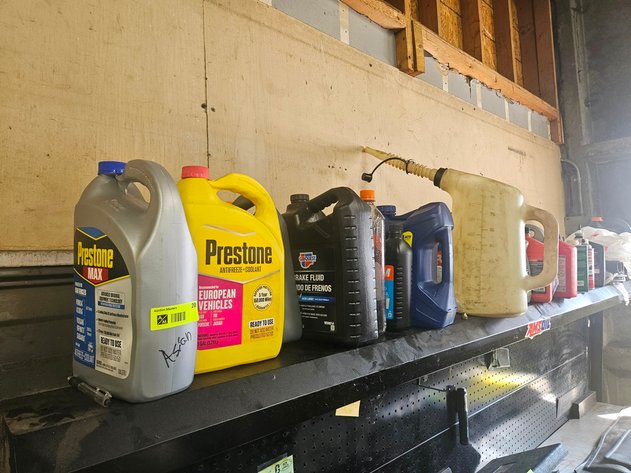 Image for Assorted Fluids on Shelf