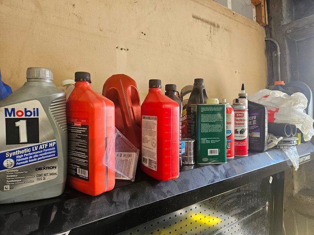 Image for Assorted Fluids on Shelf