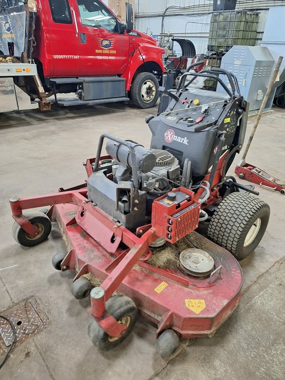 ExMark Stand-On Zero Turn S-Series Gas Mower, Model: VTS70ECK60400, SN: 400156078, 60" Deck