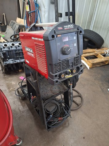 Image for Metal Stand and Lincoln Tig 200 Square Wave Welder on Cart, 120-230V