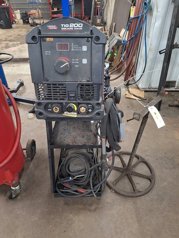 Image for Metal Stand and Lincoln Tig 200 Square Wave Welder on Cart, 120-230V