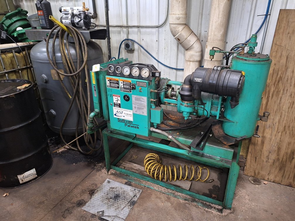 Sullivan Palatek Industrial Air Compressor with Tank, 200V, 3PH