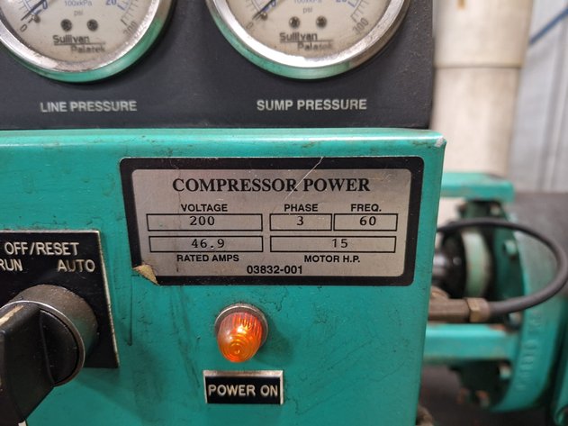 Image for Sullivan Palatek Industrial Air Compressor with Tank, 200V, 3PH