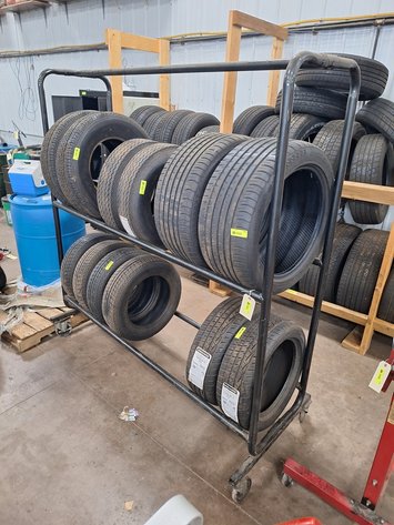 Image for 2-Tier Tire Rack on Wheels
