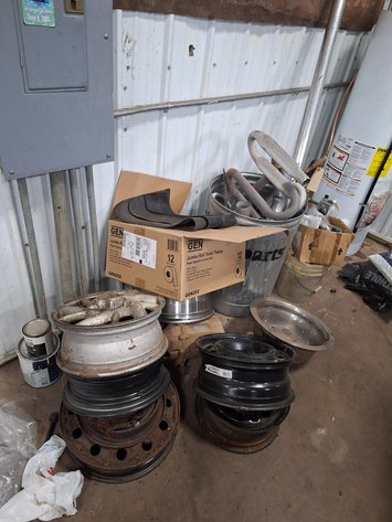 Image for Assorted Wheels and Exhaust Pipes in Area