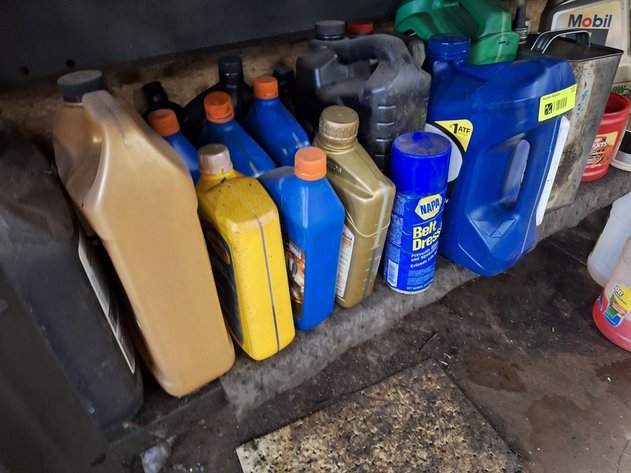 Image for Assorted Fluids on Shelf