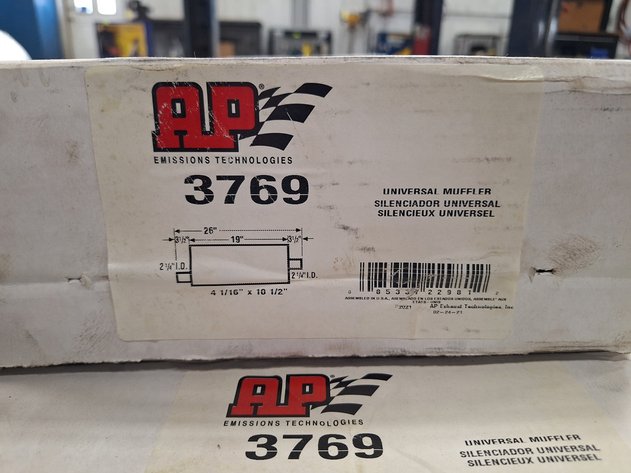 Image for 2 AP #3768 Universal Mufflers in Box