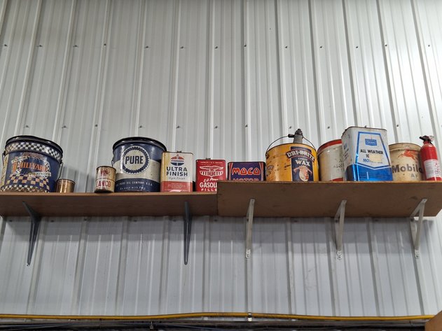 Image for Vintage Metal Cans on Shelf