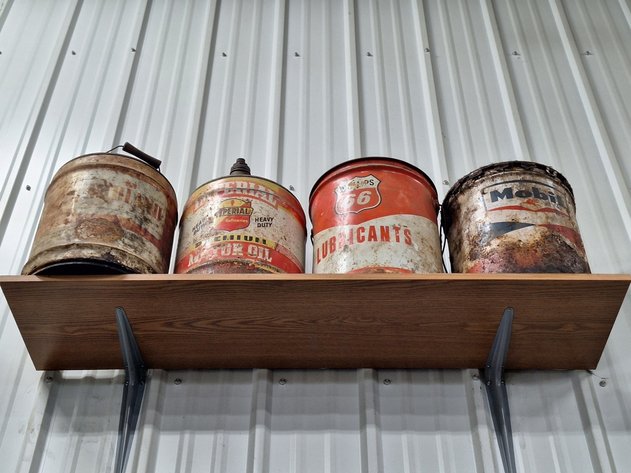 Image for Vintage Metal Cans on Shelf