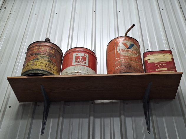 Image for Vintage Metal Cans on Shelf