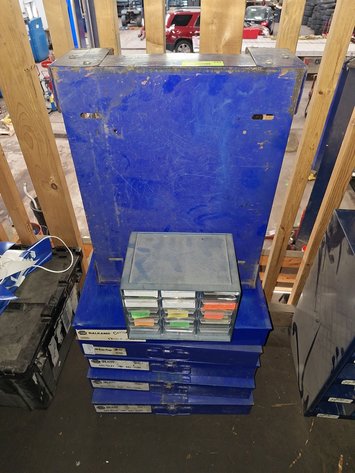 Image for 5 Metal Hardware Drawers and Base