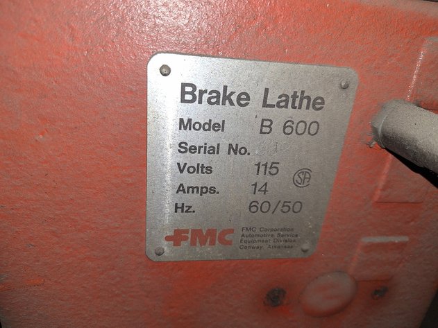 Image for FMC Brake Lathe