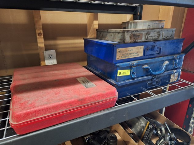 Image for 4 Metal Hardware Drawers and Some Snap Rings