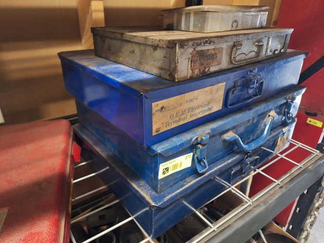 Image for 4 Metal Hardware Drawers and Some Snap Rings