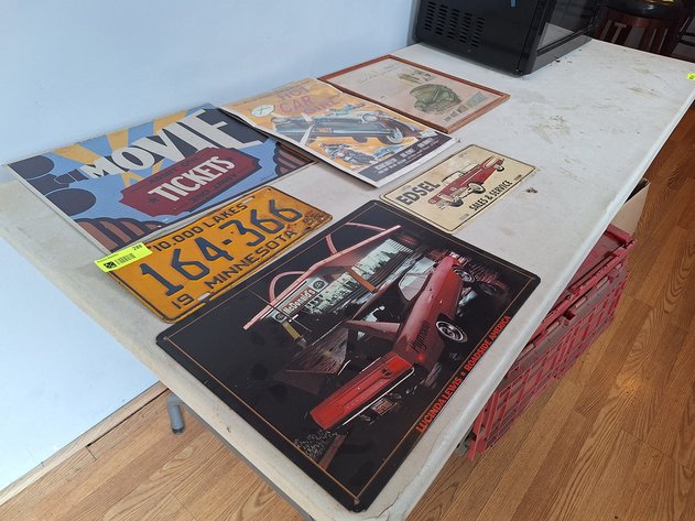 Image for 6 Assorted Signs, Some Tin