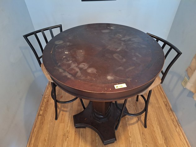 Image for Wood High Top Table with 2 Chairs, 36