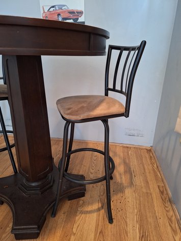 Image for Wood High Top Table with 2 Chairs, 36