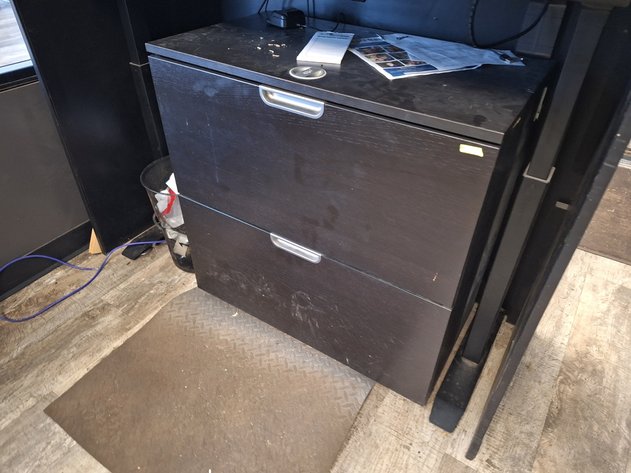 Image for 2- 2 Drawer Wood File Cabinets with Contents