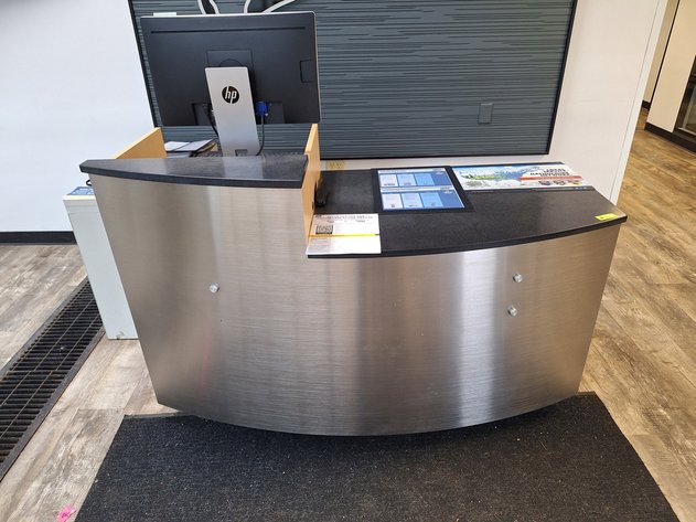 Image for Wood/Metal Reception Desk, 65