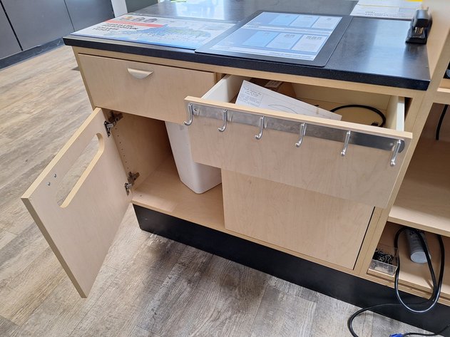 Image for Wood/Metal Reception Desk, 65