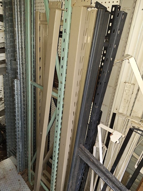 Light Duty Racking with Shelves, 16- !8"x9' and 7- 12"x8' Uprights
