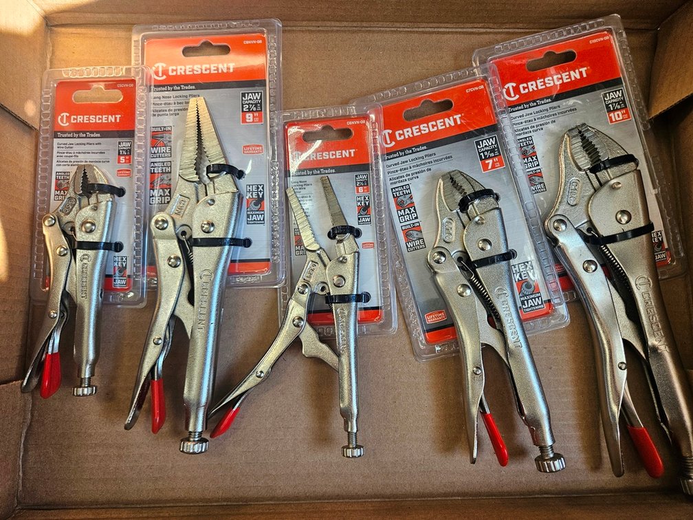 5 Assorted Crescent Pliers