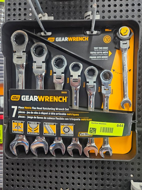 Gear Wrench 7 Pc. Metric Flex Head Ratcheting Wrench Set