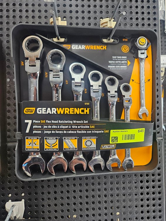 Gear Wrench 7 Pc. SAE Flex Head Ratcheting Wrench Set