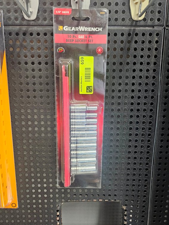 Gear Wrench 10 Pc. SAE 6-Point Deep Socket Set