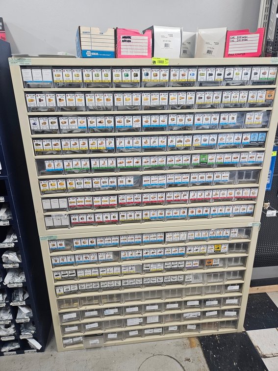 Cabinet 44"x12"x60" with Contents, Fittings and More
