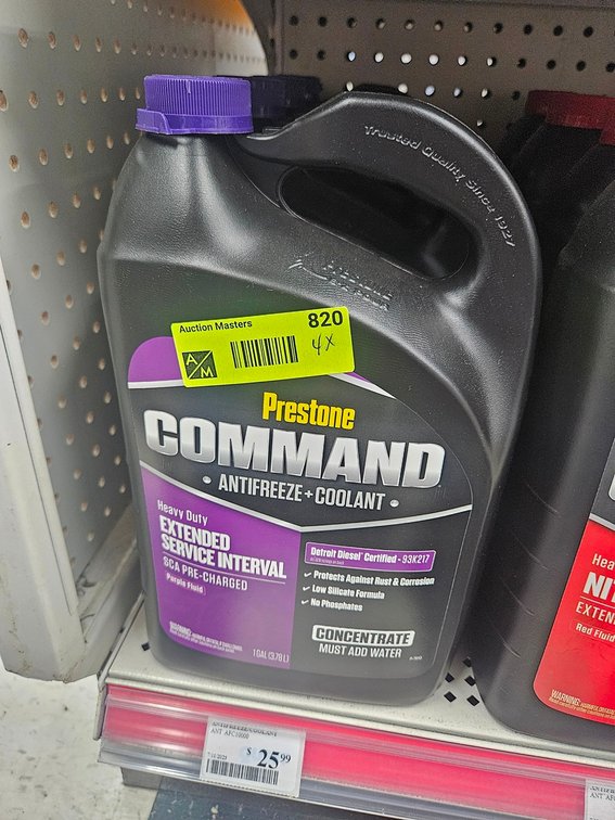 4 Prestone Command Extended Service Coolant Gallon Jugs