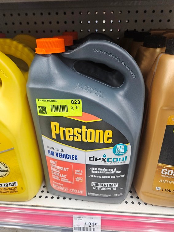 3 Prestone GM Coolant Gallon Jugs