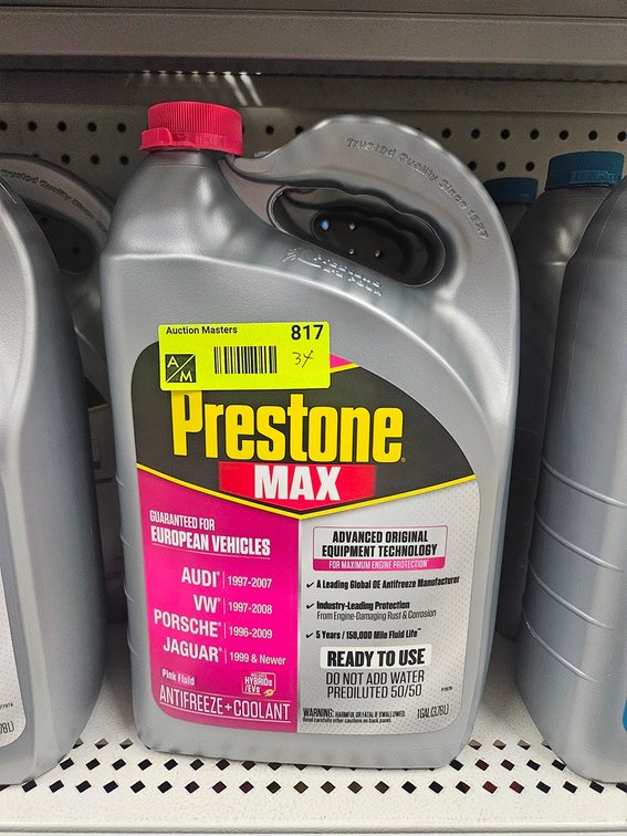3 Prestone Asian Vehicle Coolant Gallon Jugs