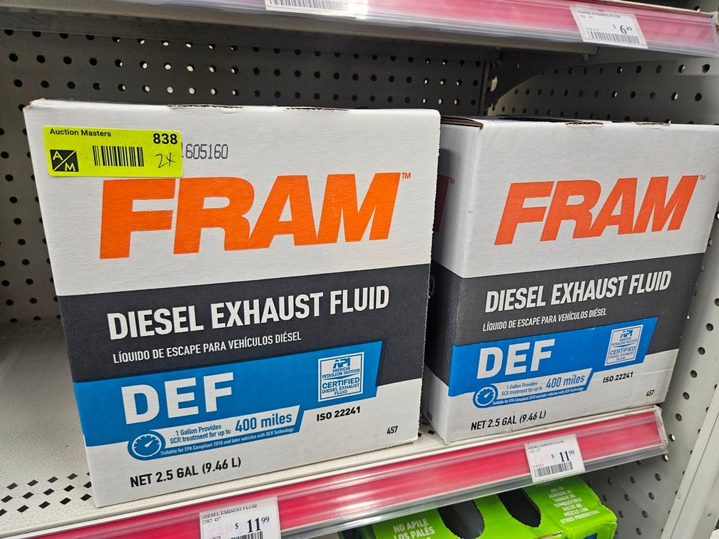 2 Fram Diesel Exhaust Fluid 2.5 Gallon Jugs