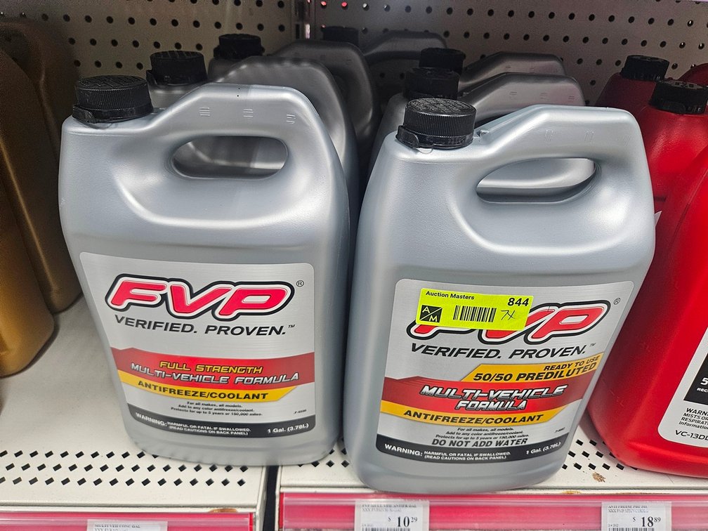 7 FVP Multi-Vehicle Coolant Gallon Jugs