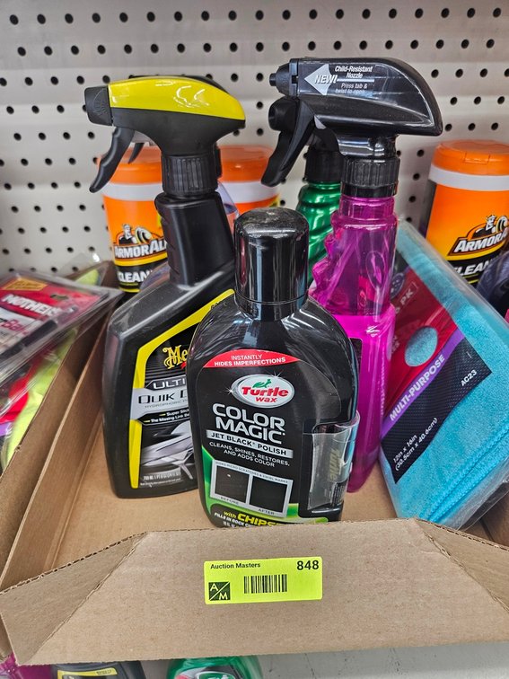 Assorted Car Cleaning Supplies