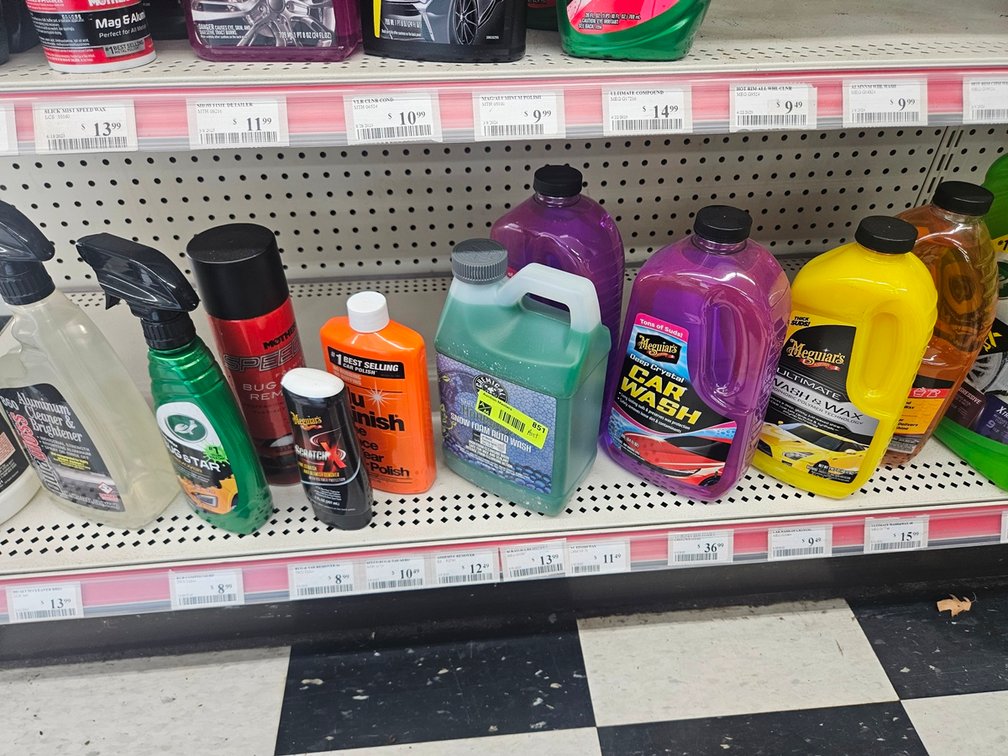 Assorted Car Cleaning Supplies