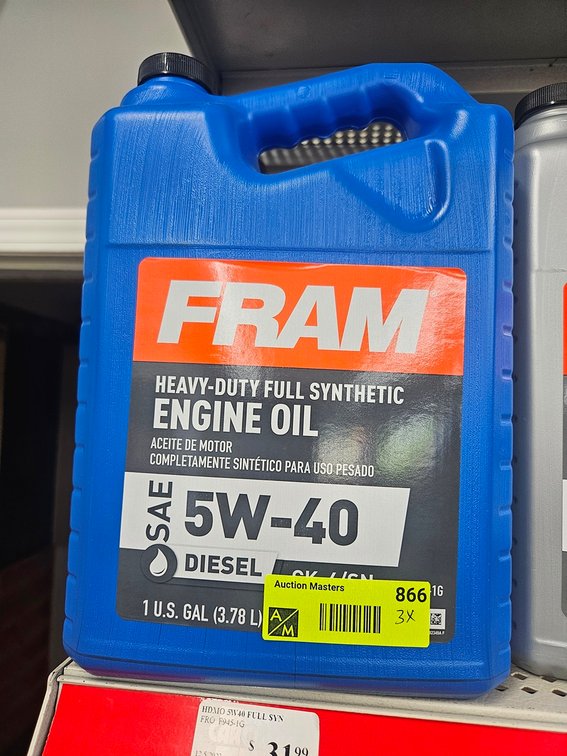 3 Fram 5W-40 Diesel Oil Gallon Jugs