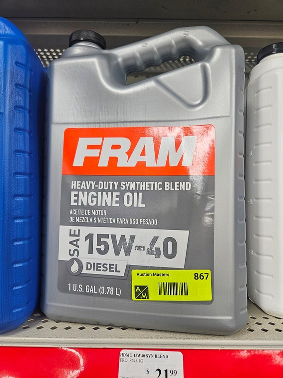 Fram 15W-40 Diesel Oil Gallon Jug