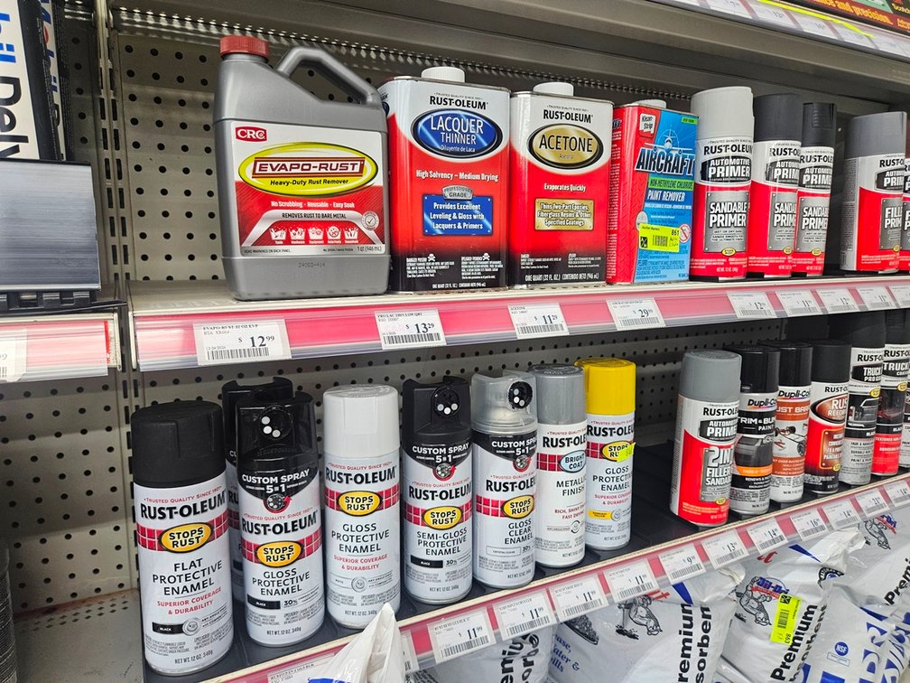 Assorted Primer, Lacquer, Enamel, More