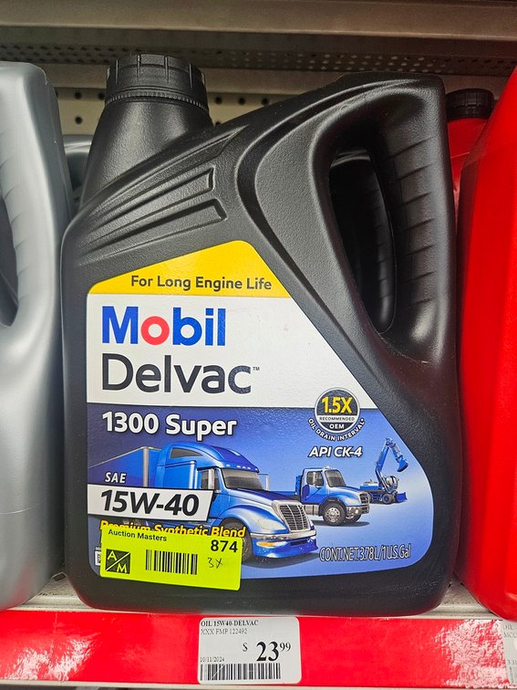 3 Mobil 15W-40 Oil Gallon Jugs