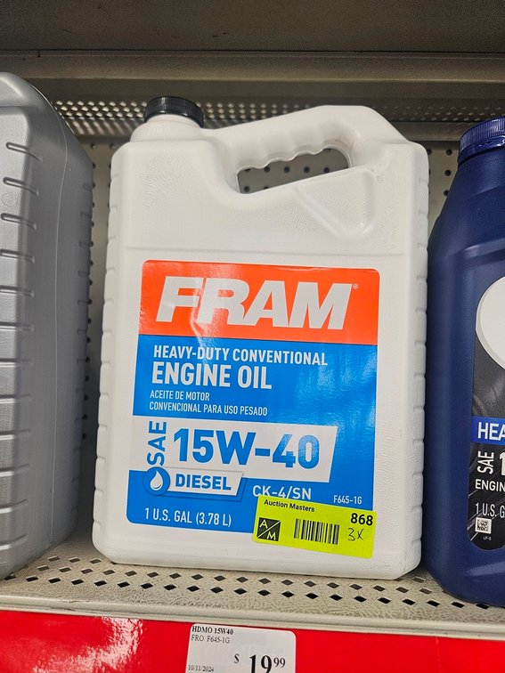 3 Fram 15W-40 Diesel Oil Gallon Jugs