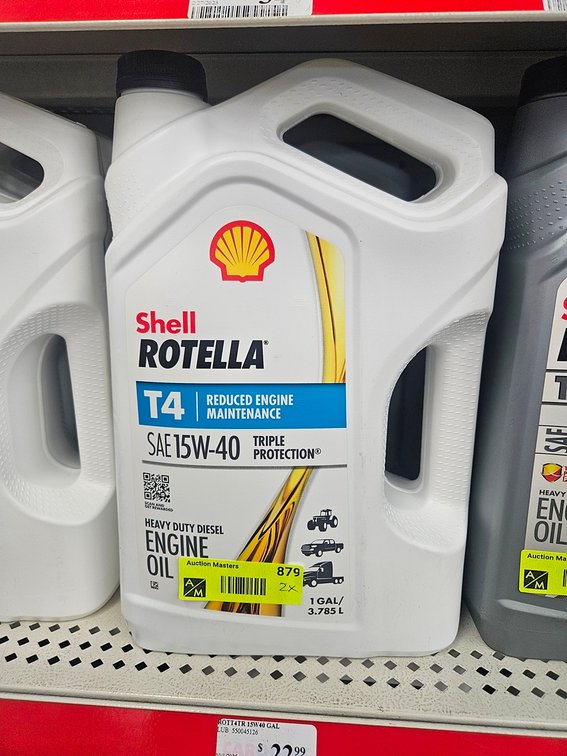 2 Shell Rotella 15W-40 Diesel Oil Gallon Jugs