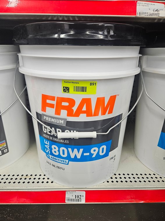 Fram 80W-90 Gear Oil 5 Gallon Bucket