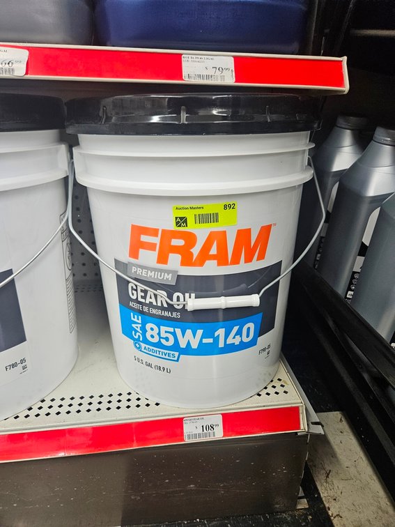 Fram 85W-140 Gear Oil 5 Gallon Bucket