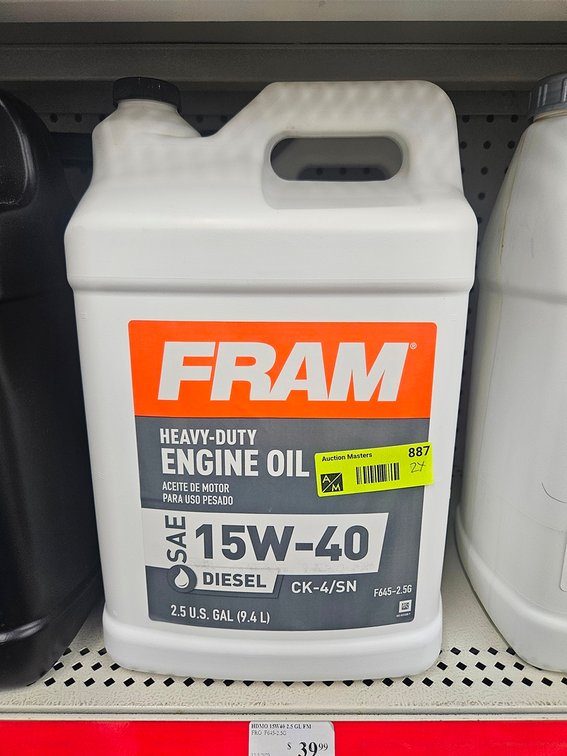2 Fram 15W-40 Oil 2.5 Gallon Jugs