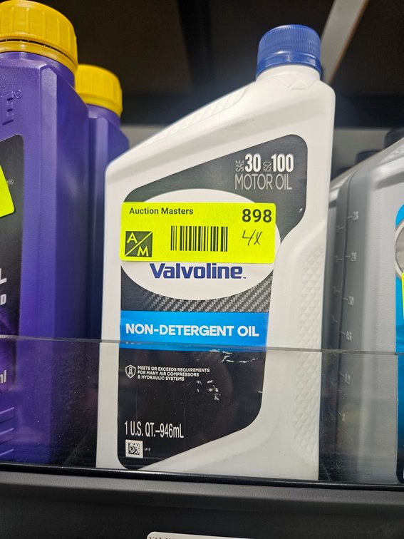 4 Valvoline Mon-Detergent Oil, Quarts