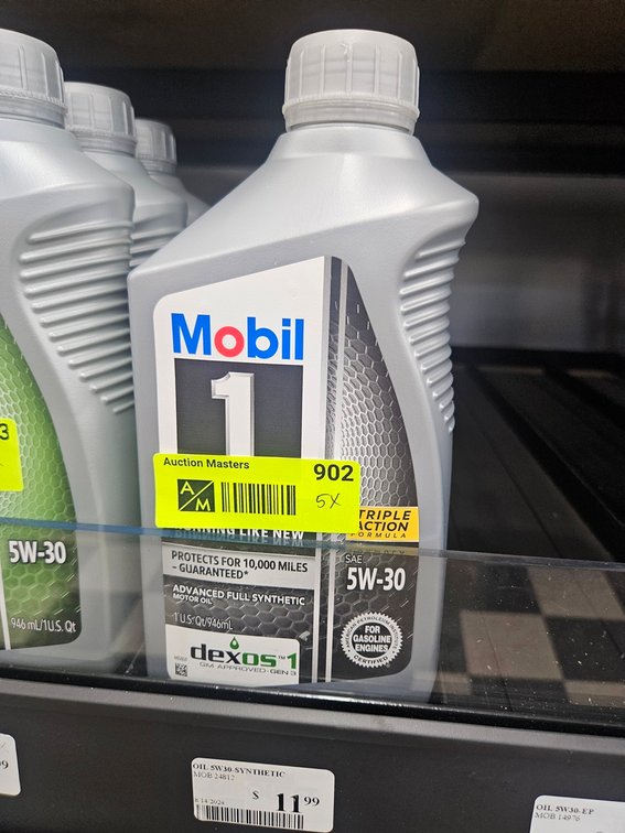 5 Mobil 1 5W-30 Synthetic Oil, Quarts