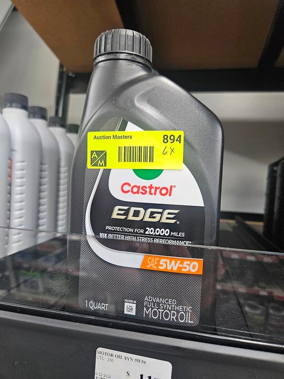 6 Castrol 5W-50 Oil, Quarts